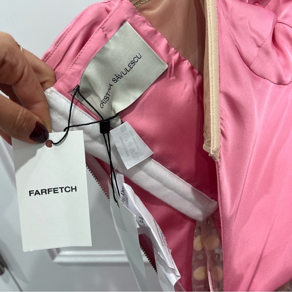 Christina Savelescu Pink Crystal Gown Size 34 XS Retail $3600 Current Season - Picture 9 of 10